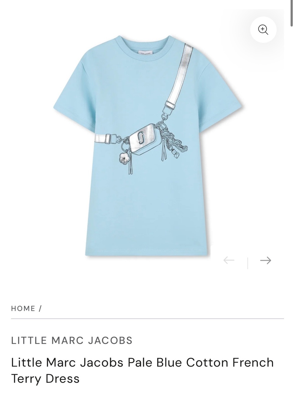 Little Marc Jacobs Light Blue Tee with Printed Crossbody Pouch